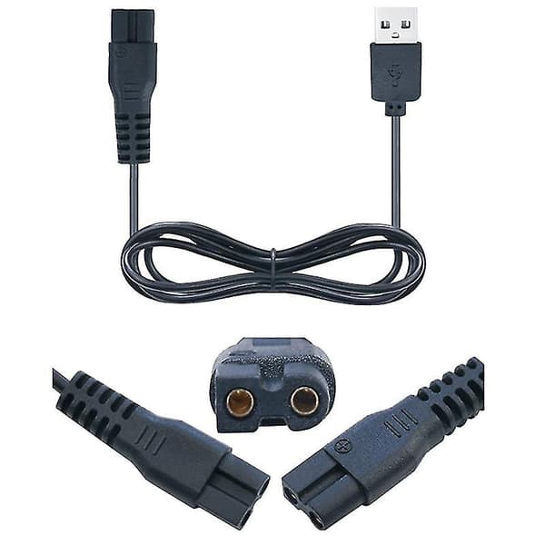 Elektrisk kæledyrstrimmer USB-opladerkabel strømkabel til C6/C7 hårtrimmer oplader SHYTMV