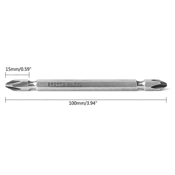 Kraftig magnetisk borbitssett - 10 stk. ekstra lange krysshode skrutrekkerbits (magnetisk)