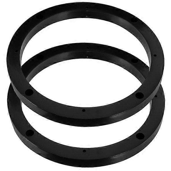 1 par högtalaradapter, 6,5 tums bilhögtalaravståndsring, svart plasthögtalaradapter, solid plastplatta