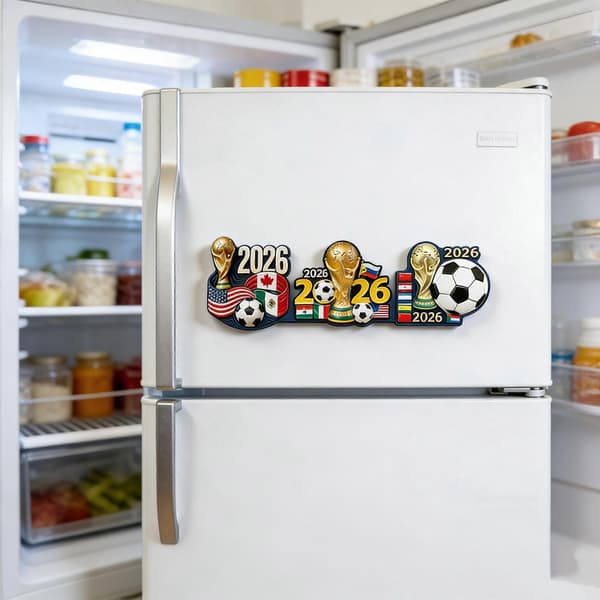 Køleskabsmagneter med tema fra VM 2026, samlerobjekt-souvenirmagneter til fodboldfans E