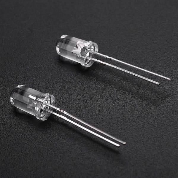 100 stk 5mm Varmt Hvite LED-Diodelys DC 3V 20mA Pære Elektroniske Komponenter Lysdioder