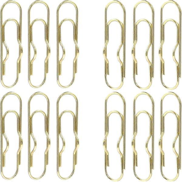 12 stk. Metal Penneholderclips til notesbøger, gyldne rustfrie stålclips, multifunktionelle penneholdere, guld