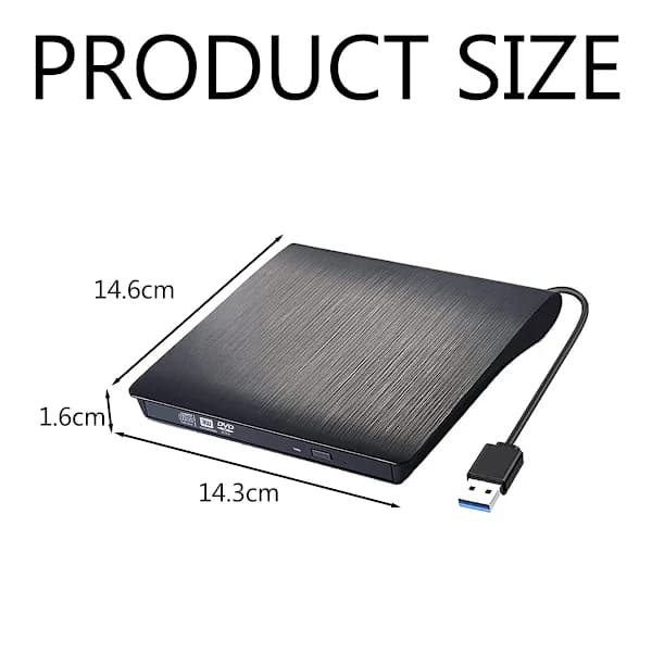 Bedst sælgende bærbare ultratynde eksterne optiske drev: En yderst kompatibel DVD-afspiller til pc- og Mac-systemer – med et Plug-and-Play USB-C-interface