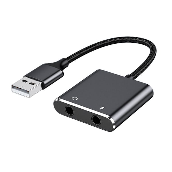 USB-äänisovitin Ulkoinen äänikortti PC:lle ja kannettavalle USB-mikrofonisovitin 3,5 mm:lle kuulokekaiuttimelle