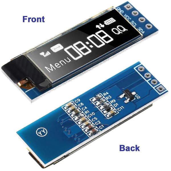 5 stk. I2c Display Modul 0,91 Tommer I2c Oled Display Modul I2c Oled Skærm Driver Dc 3,3v-5v(whi