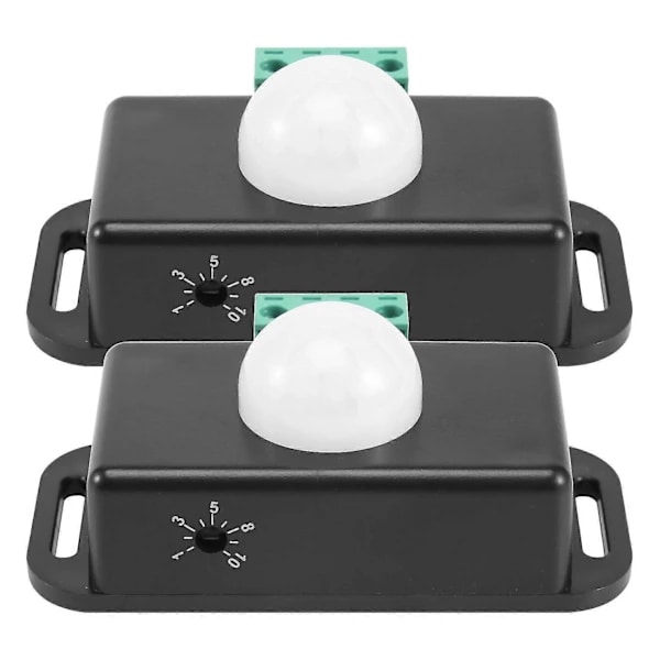 Bevægelsessensorafbryder, 12V 24V PIR-sensor LED til fleksible LED-strips, 2-pak