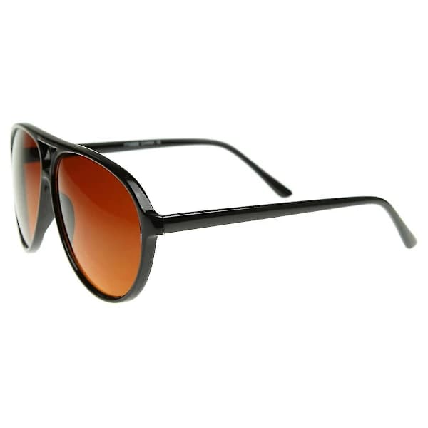 Retro 80'er blå oversized aviator solbriller i plastik