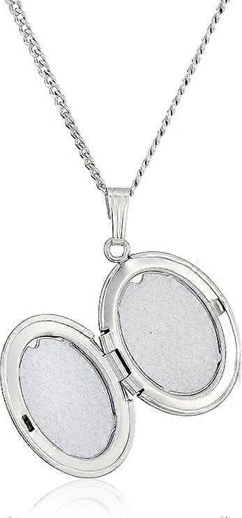 Amazon Collection Polert Sterling Sølv Oval Medaljong, 18\"