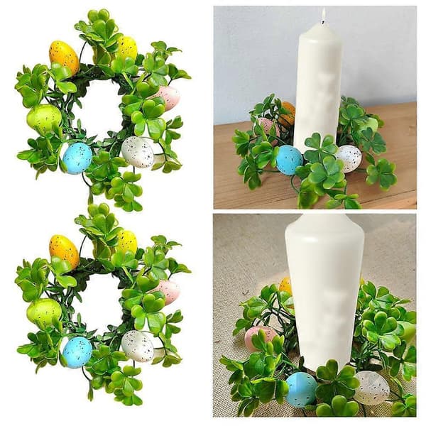 1-4 stk påske vår egg blomst lysringer kranser