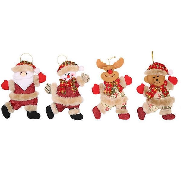 Julemanden 4-delt julepynt sæt julepynt og ornamenter