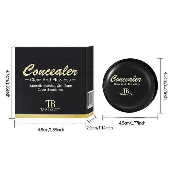 Concealer Full Coverage, 3 nyanser krämconcealer för mogen hud, täcker mörka ringar, ärr och fläckar, naturlig matt finish foundation för ansiktsmakeup 130