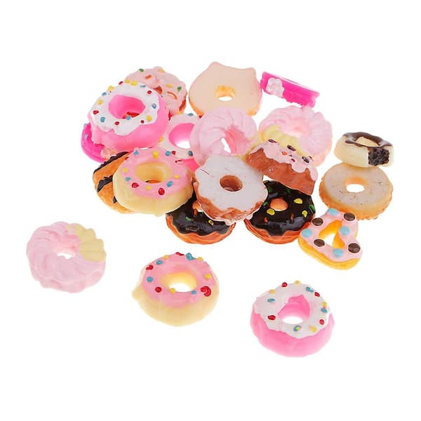 20 st Kawaii munkharts Flatback Cabochons utsmyckning DIY telefonfodral