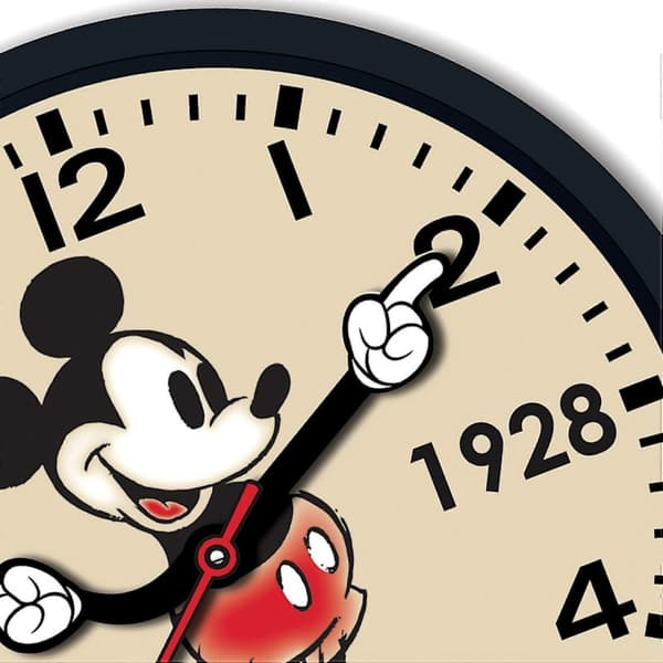 Mickey Mouse Retro Klocka Visare 10\" Väggklocka