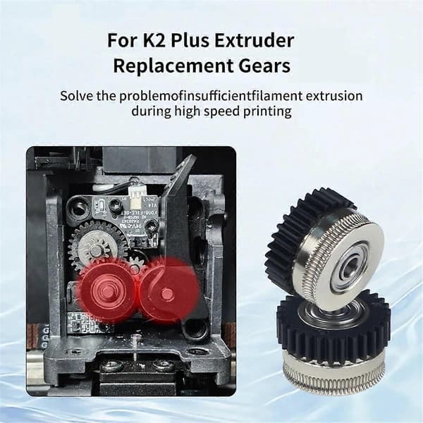Til K2 Plus ekstruder gear kit reservedele varme og stærkt metal gear til K2 Plus 3D printer