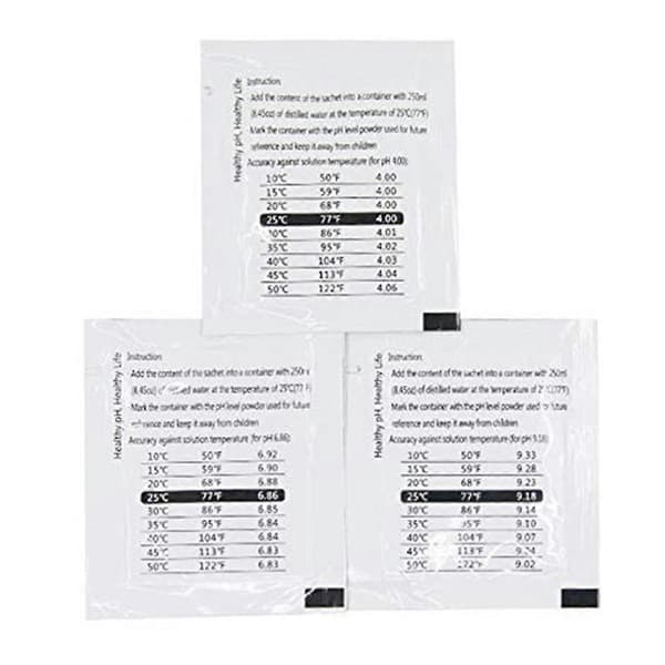 15 pak PH-meter bufferopløsningspulver 6.86/4.00/9.18, PH-kalibreringsopløsningspakker til præcis PH-meter
