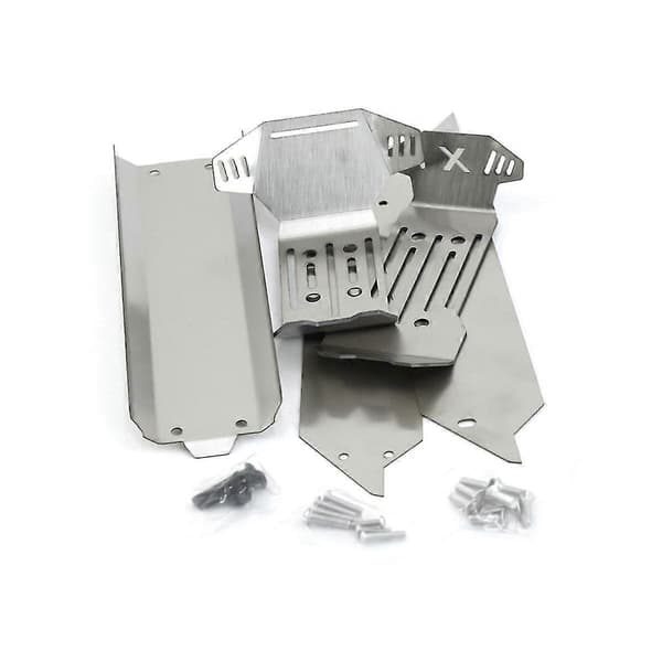 Til 1/10 V2.0 Udvidet Rustfrit Stål Opgraderinger Chassis Armor Armor Forsvar