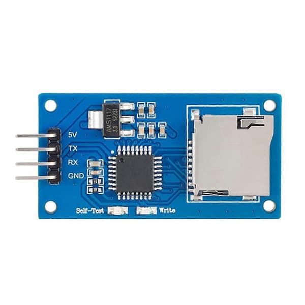 Mini seriell datalogger med SD-kortshållare, -Format dataregistrering och lagringsmodul