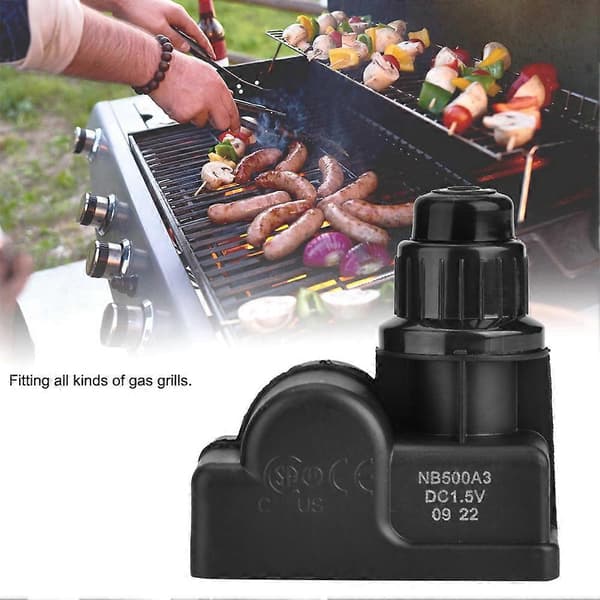 Gnistsender Trykknapptenner AA Batteri BBQ Gassgrilltenner 3 Utganger Batteri Ekskludert