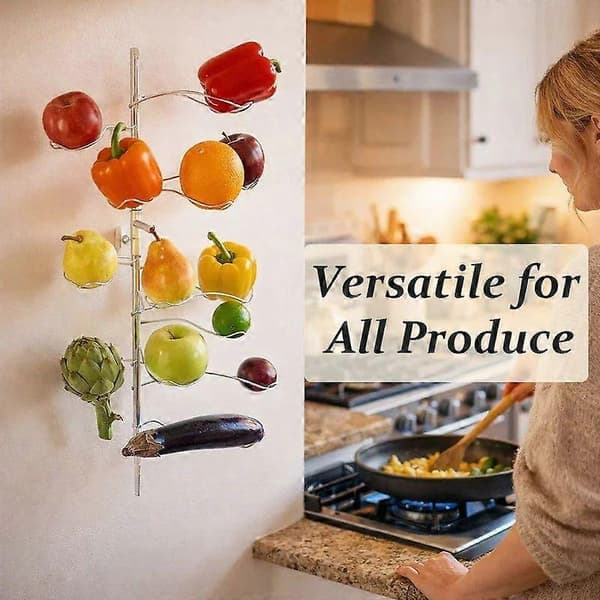 Frukt- och grönsaksväggställ, exploderande fruktskål, kreativ fruktskål i rostfritt stål - Kreativ heminredning grönsaksställ, flervåningsställ F 2pcs