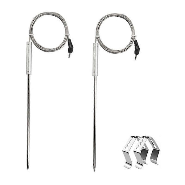 2-pack kötttermometer för Thermopro TP20 TP17, med 2 BBQ-termometerhållare