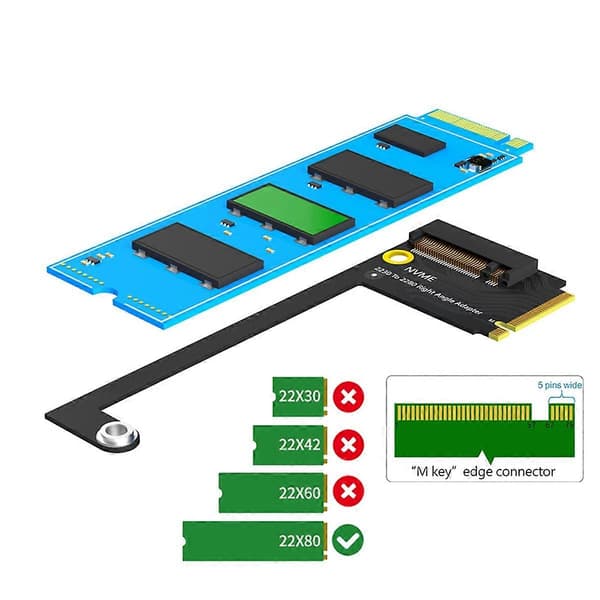 Til Rog Ally Håndholdt Konvertering 2230 til 2280 SSD Udvidelseskort