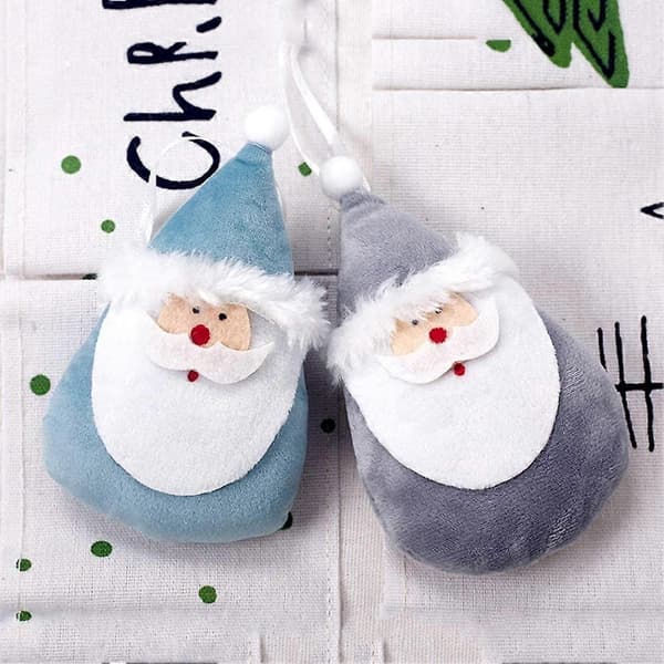 2-pack julgransprydnader, julgranshänge för julfestdekorationer, grå snögubbe