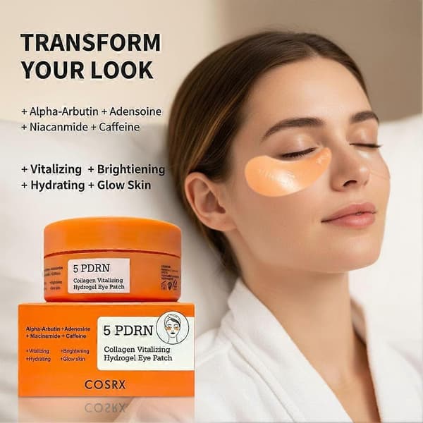 COSRX 5-PDRN Complex Collagen Gel øjenlapper til mørke rande og ujævn hudtone, 60 lapper