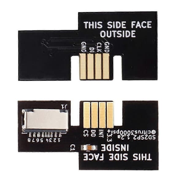 Sd2sp2 Tf Kortleser+mini Cd For Nintend Gamecube Ngc Ntsc, svart Pal