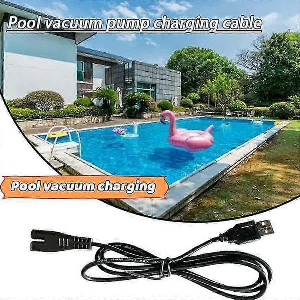 USB-ladekabel for bassengstøvsuger, erstatning for Intex / Lay-Z-Spa