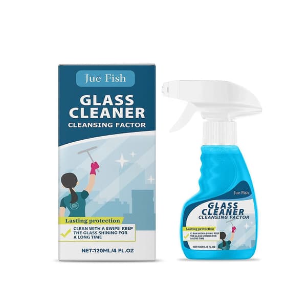 Kraftfuld Glasrens Spray - Pletfjerner til Spejle & Overflader, Nem & Sikker, 120ml