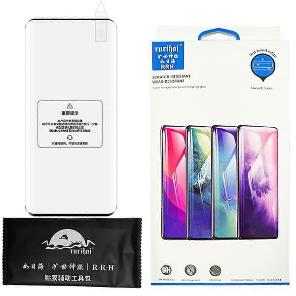 RURIHAI För Honor Magic7 Pro 5G Högaluminium-kiselglas Telefonskärmskydd 3D Böjd Sida G