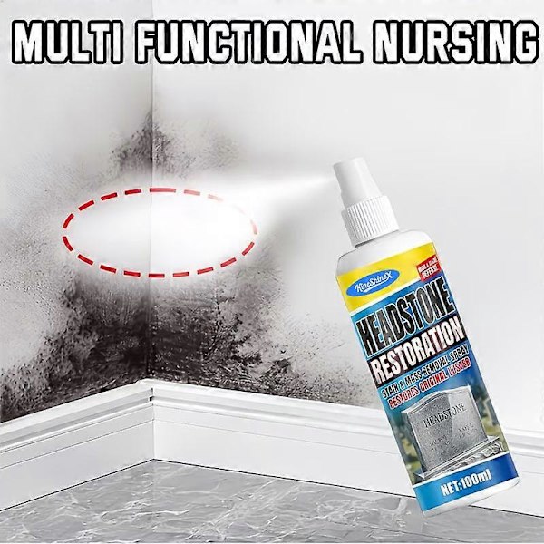 Gravsten Restaurering Plet Mosfjerner Spray Nem Langvarig Sten Mosfjerner Pletfjerner 3pcs
