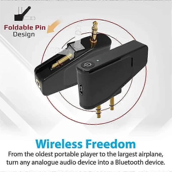 Bluetooth 5.3 flyadapter A2DP-sender for Aonic 40 50 trådløs støydemping