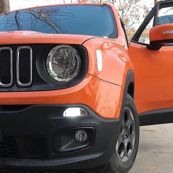 2 stk. 12V 6000K Xenon hvide LED-pærer til kørelys (DRL) passer til Jeep Renegade 2015-