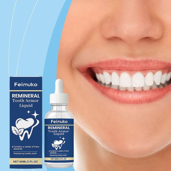 Remineral Tooth Armor, Advanced Tooth Armor Liquid, Cavity Healing Tooth Armor, Nano Hydroxyapatite Complex, Teeth Whitening Remineralization Drops, E 3PCS