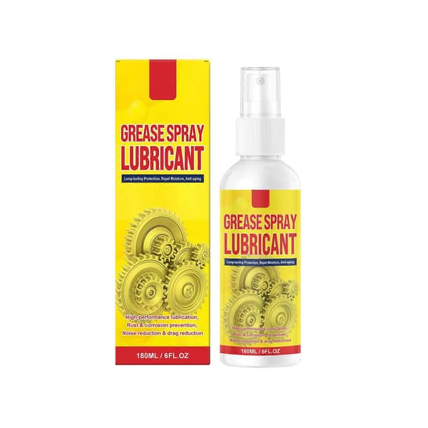 Fedtspray Smøremiddel - 180 ml Kraftfuld Rustfjerner til Metal, Anti-Rust Konverter Spray til Flere Overflader Jern 2pcs