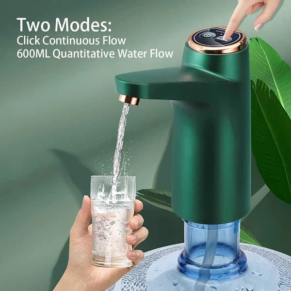 5-gallon USB oppladbar automatisk vanndispenser (grønn)