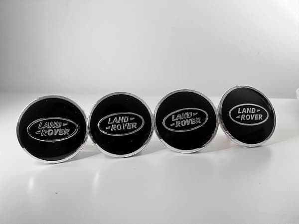 4 X Land Rover Centerkapsler Sort Range Rover Sport Evoque Velar Discovery 63mm