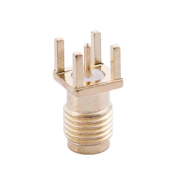 10x SMA honkontakt lödning PCB-montering rak RF-kontakt guld