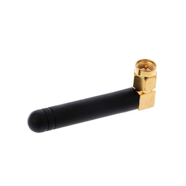 433Mhz Antenne Med Retvinklet SMA Hanstik 2dBi 50mm Sort