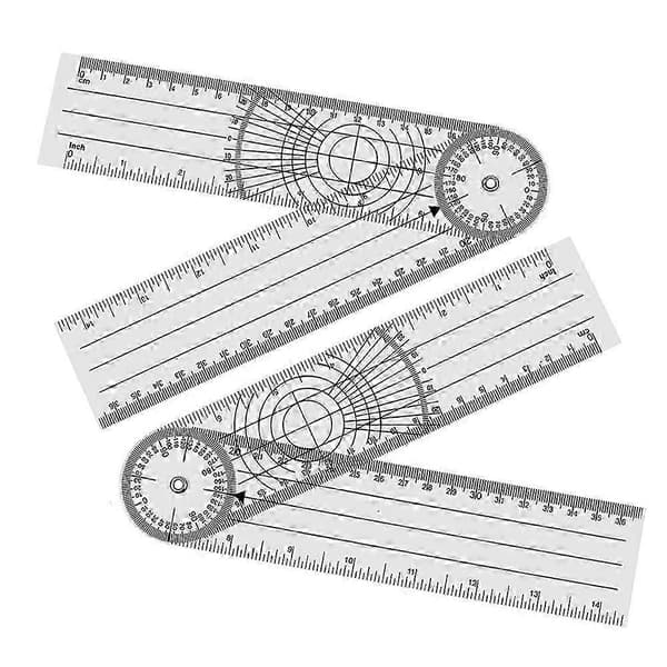 4 stk. Goniometer Fysioterapi 360 graders rotasjon Vinkelmåler Fysioterapi PVC for fysioterapi, idrettsterapi bs