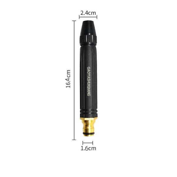 Højtryksvandpistol - Sort aluminiumslegering og PVC-dyse