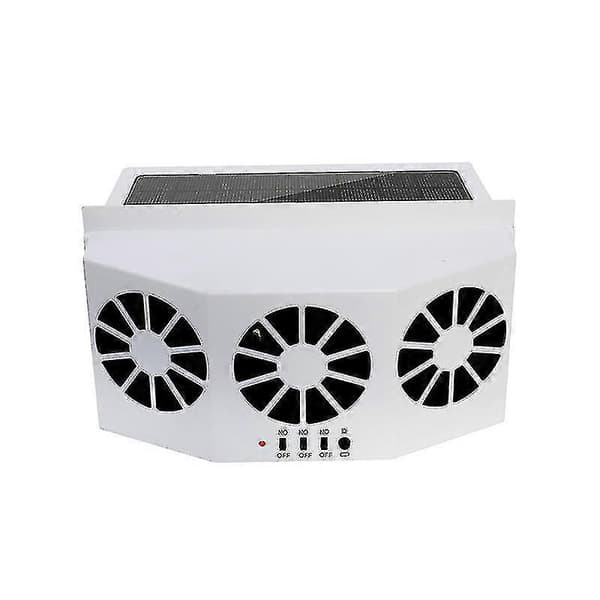 Bilens kjølesystem Solarvifte Bilventilator Radiatorhvit