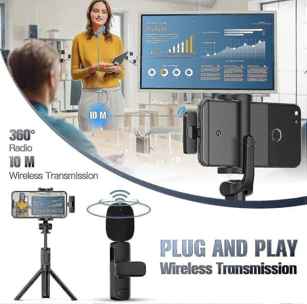 2,4 GHz trådløs reversmikrofon, trådløs revers