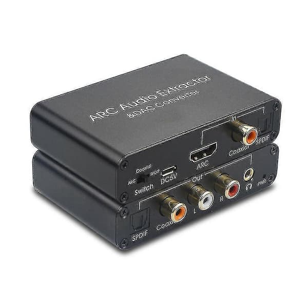 192khz Arc Audio Adapter Hd Audio Extractor Digital Til Analog Audio Converter Dac Spdif Koaksial Rca 3.5mm Jack Output--