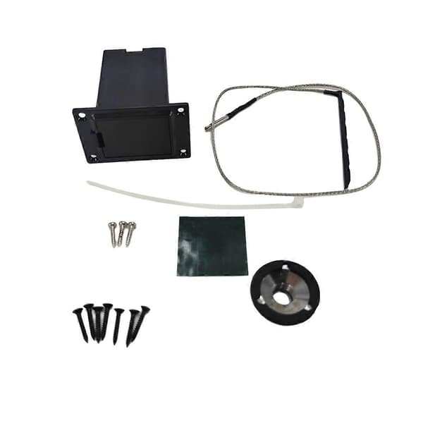 4-bands EQ Equalizer Akustisk Gitarr Förförstärkare Piezo Pickup med Stämsystem Mässingsändstift Jack för Folkgitarr