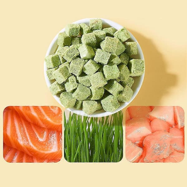 Frystorkade kattgräskorn Kattsnacks Tandrengörande kattgräskorn