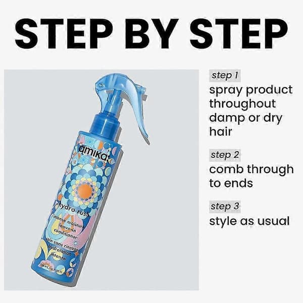 1-5x Hydro Rush Intense Moisture Leave-In Conditioner til alle hårtyper 3 pcs