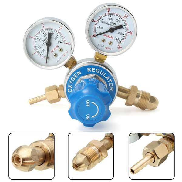 Syre Acetylen Tryckregulator Mig Flödesmätare Tryckregulatorventil Syretrycksreducerare