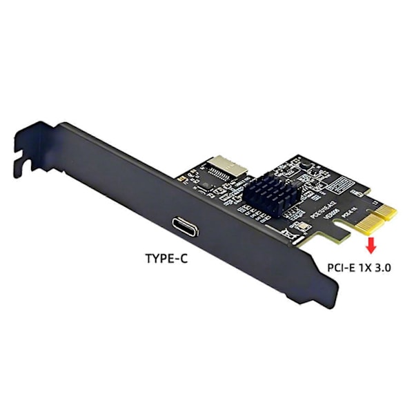 Työpöydän päivitykset PCIE X1 - USB3.2 Gen2 Type C -laajennuskortti 10 Gbps:n tiedonsiirrolla ASM3142-sirun työpöytäsovitin